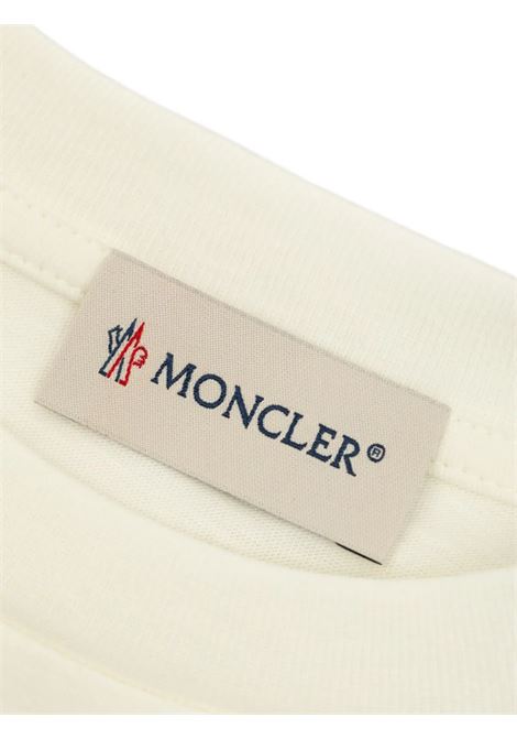 T-Shirt Bianca Con Maxi Logo MONCLER ENFANT | 954-8C00013 89AFV034